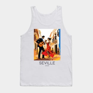 A Pop Art Travel Print of Seville - Spain Tank Top